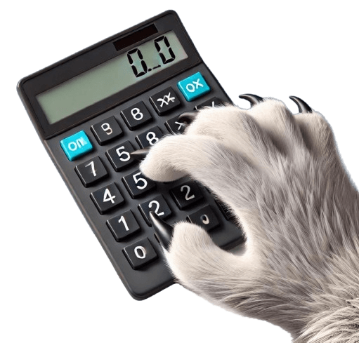 Eine Hand bedient einen Taschenrechner zur Kalkulation beim Haus verkaufen ohne Makler in Frankfurt.