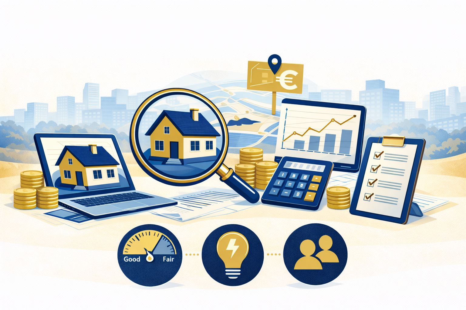 Marktwertermittlung für Haus oder Wohnung mit Datenanalyse und Preisvergleich