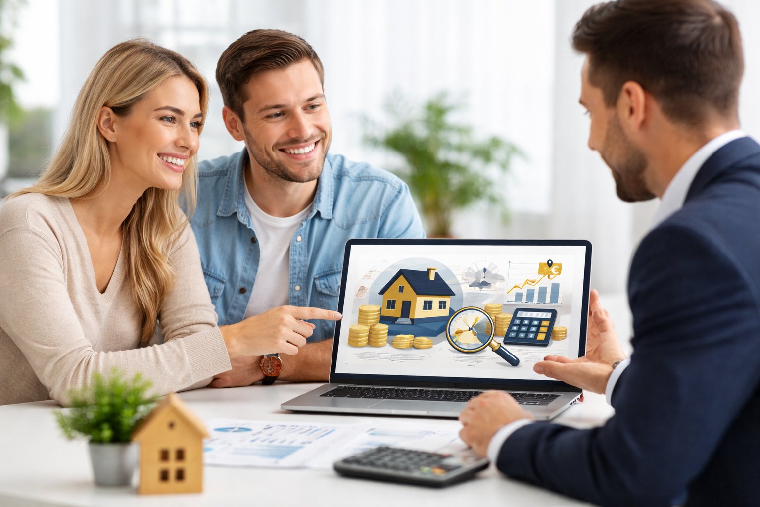 Beratungsgespräch zur Ermittlung des Immobilienwerts für Haus oder Wohnung